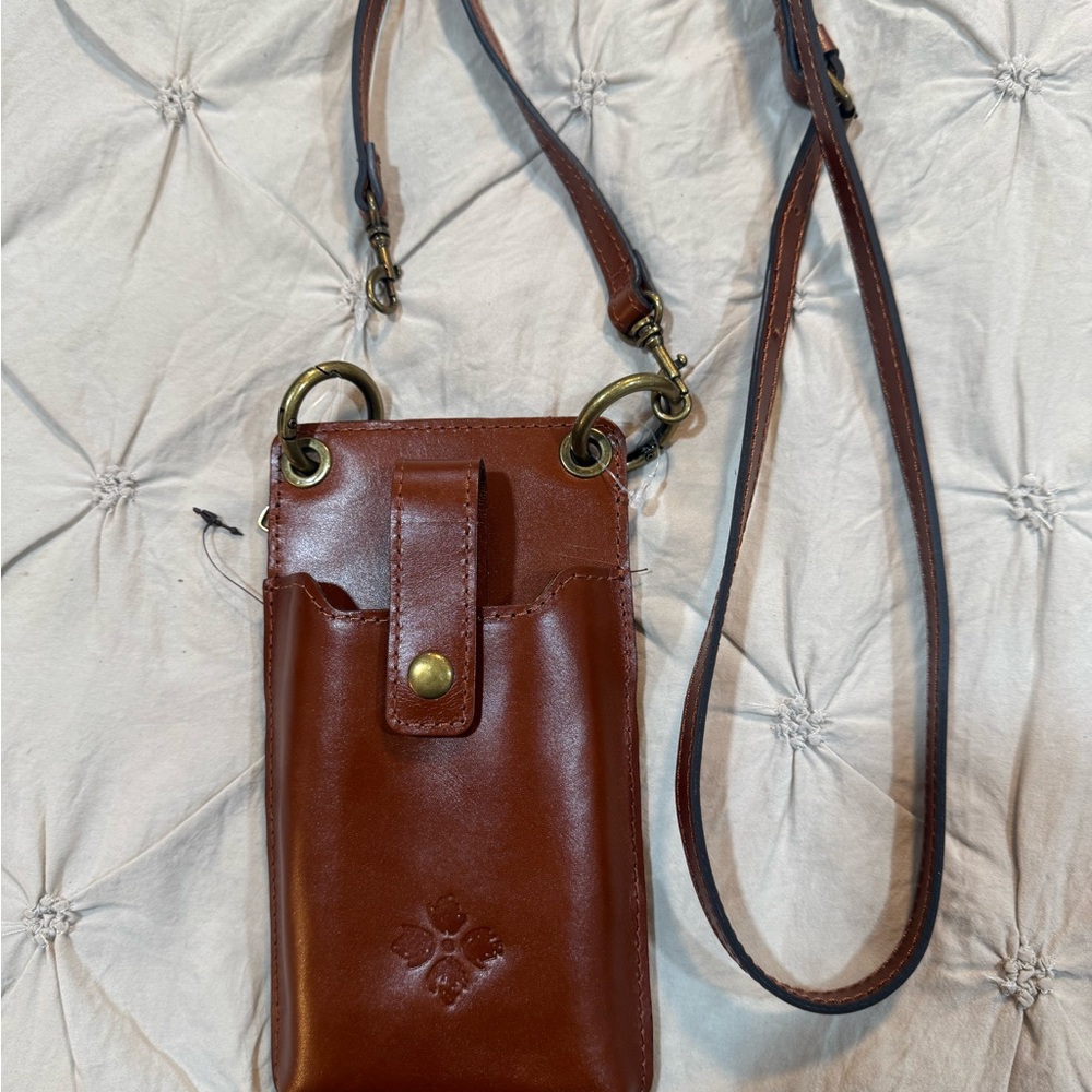 NWT Patricia Nash Brown Leather Phone Case Wallet